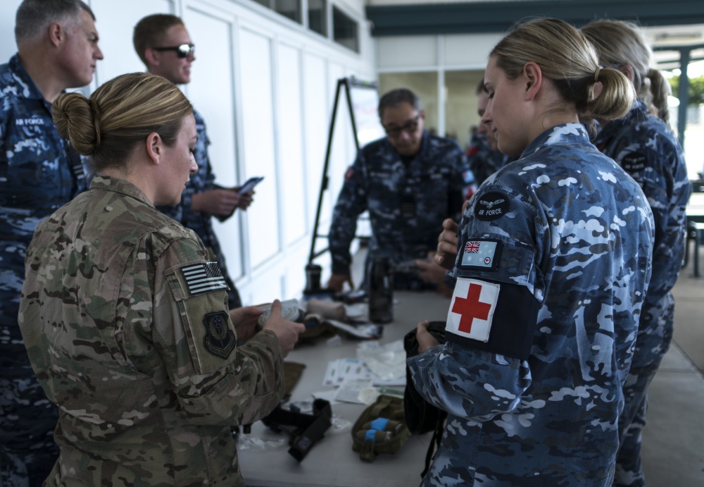 Medical Service Members discuss together