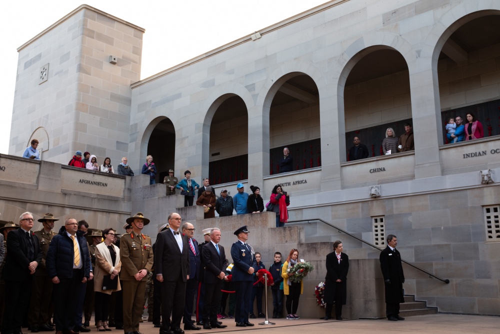 Service members attend ceremony