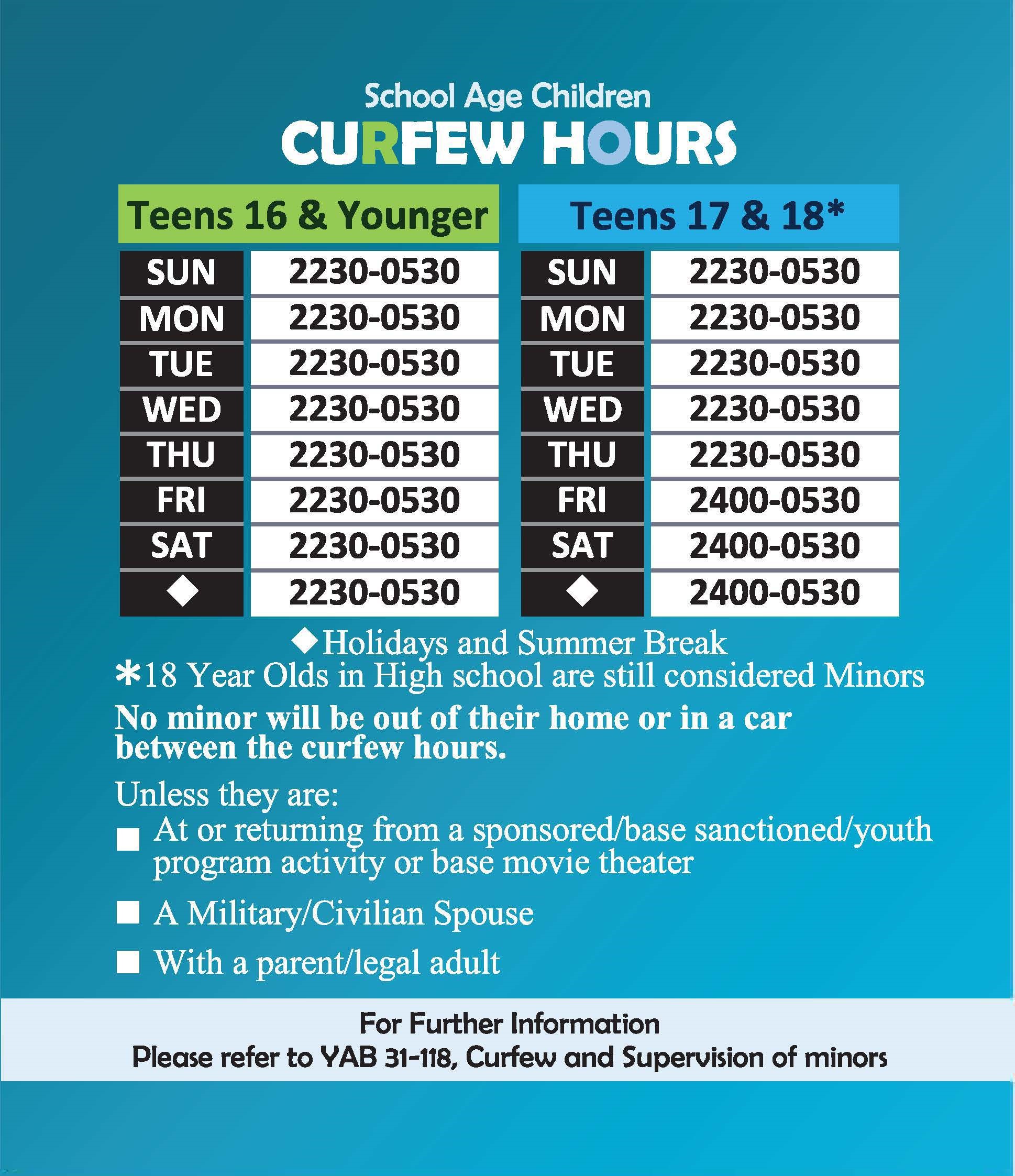 Curfew Hours Graphic