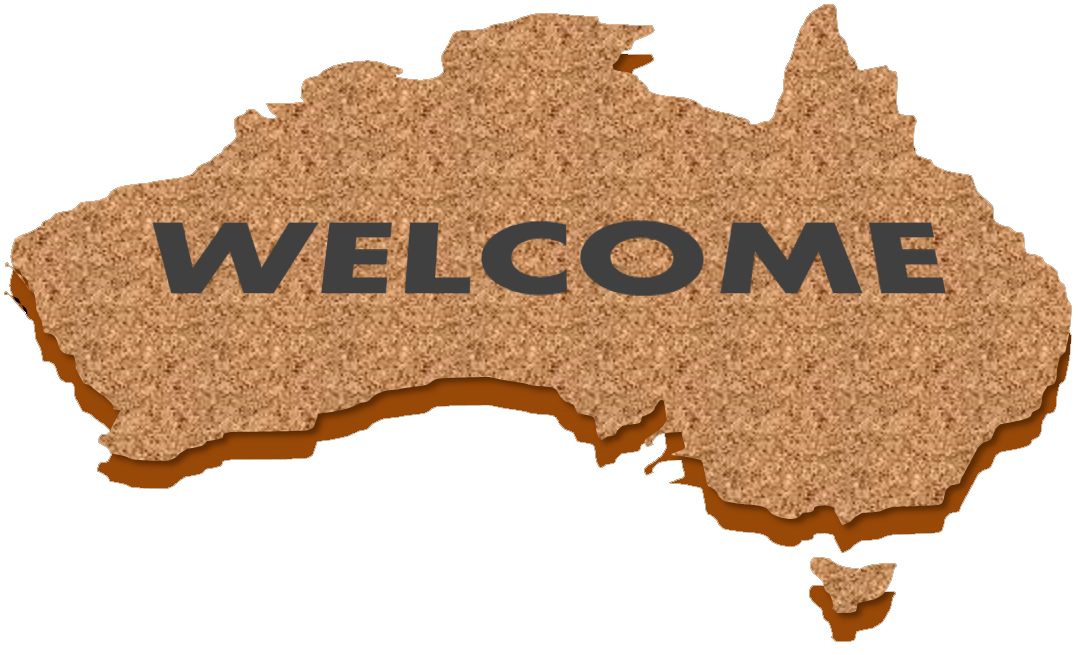 Welcome to Australia Button